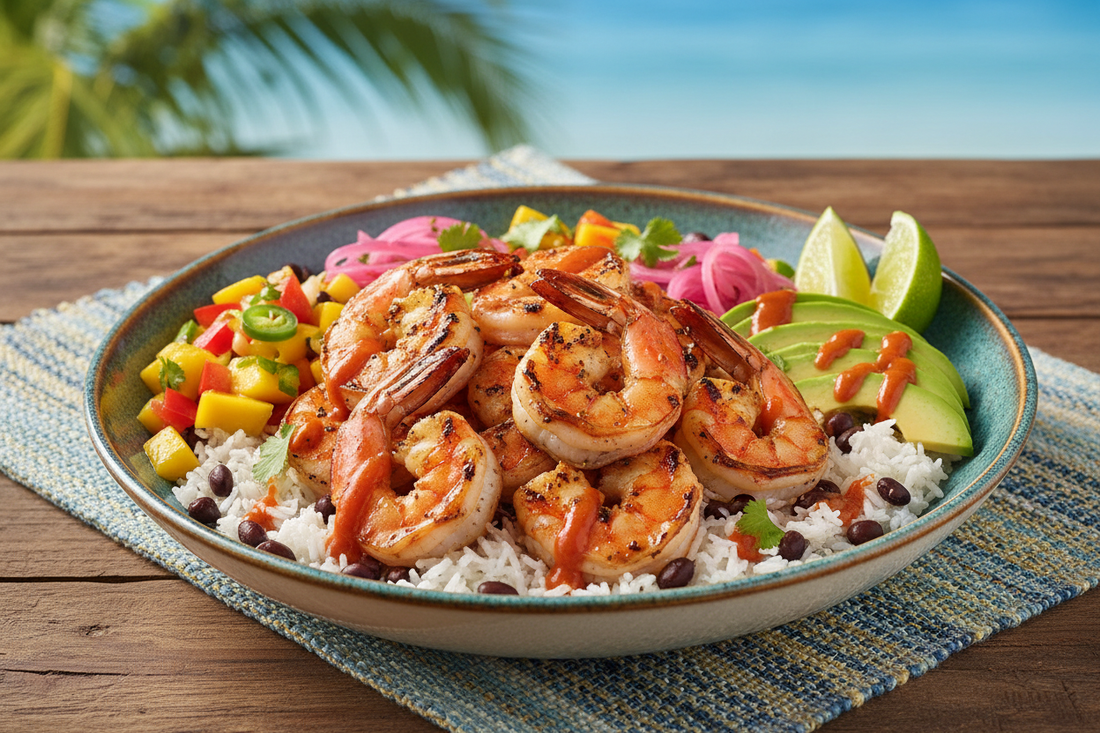 Caribbean Grilled Shrimp Bowl — Signature Apheliazone Recipe