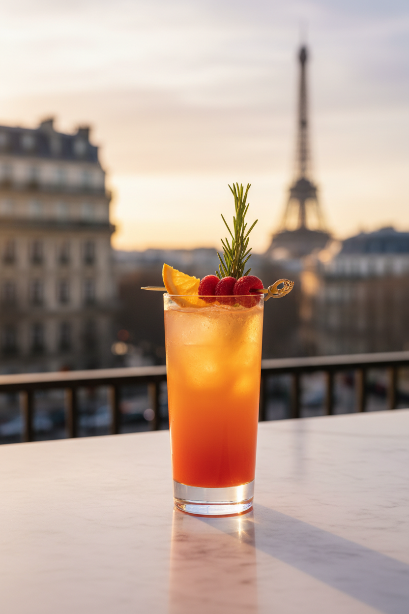 French Sunset — Signature Apheliazone Cocktail
