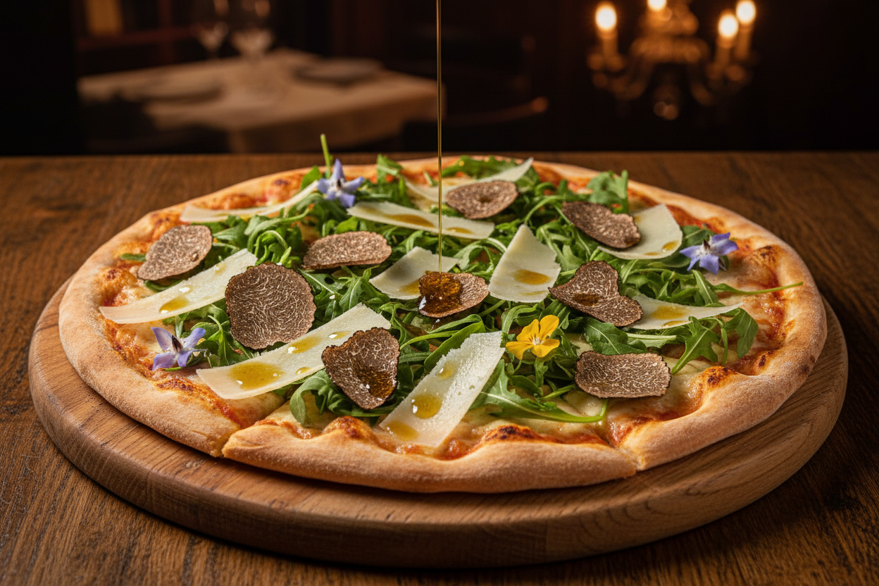 Pizza Gourmet Truffe & Parmesan — Signature Apheliazone Recipe