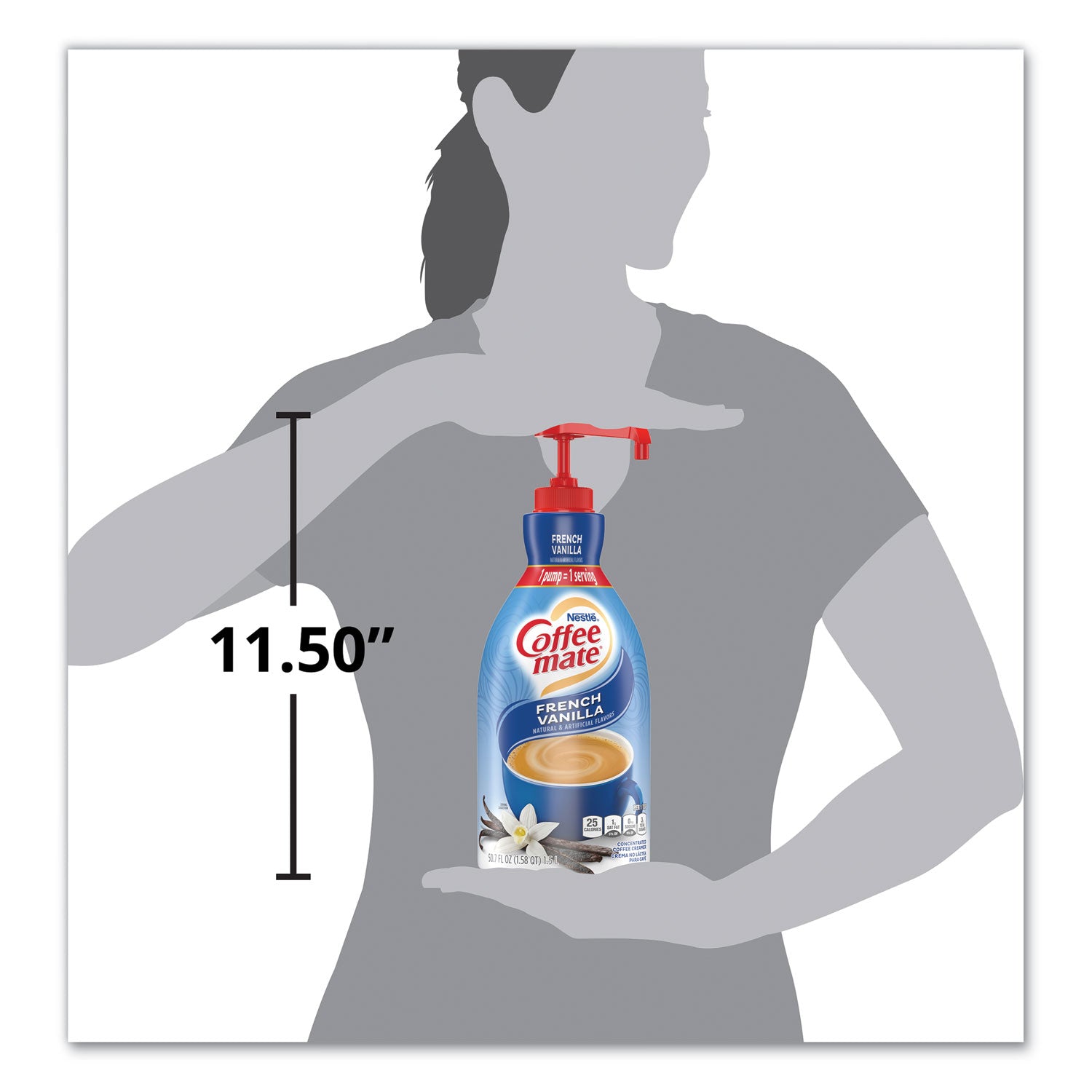 Coffee mate Liquid Coffee Creamer, French Vanilla, 1500mL Pump Bottle