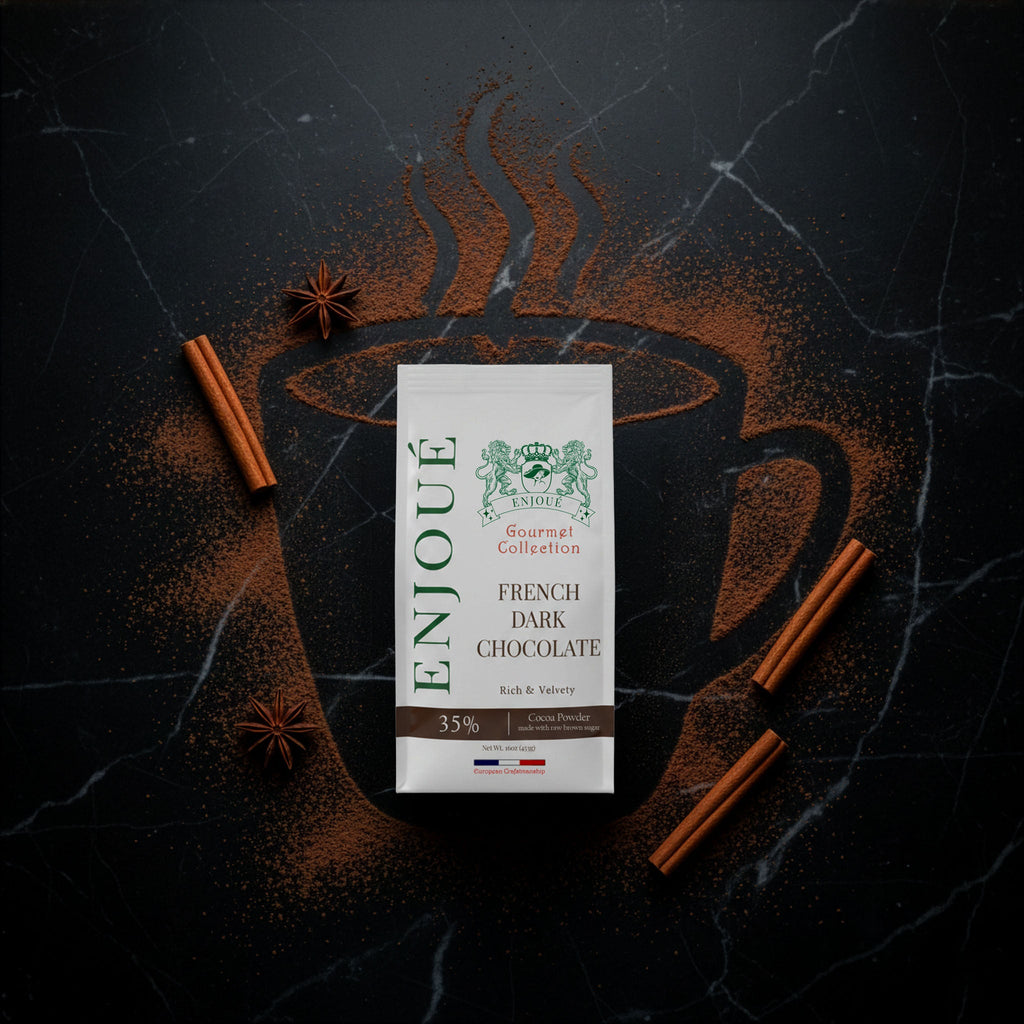 Enjoue Gourmet French Dark Chocolate Powder 16oz/453g