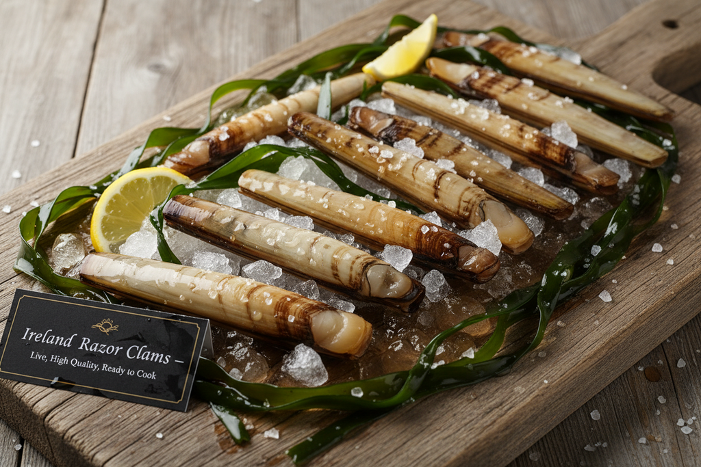 Ireland Razor Clams – Live, High Quality, Ready to Cook