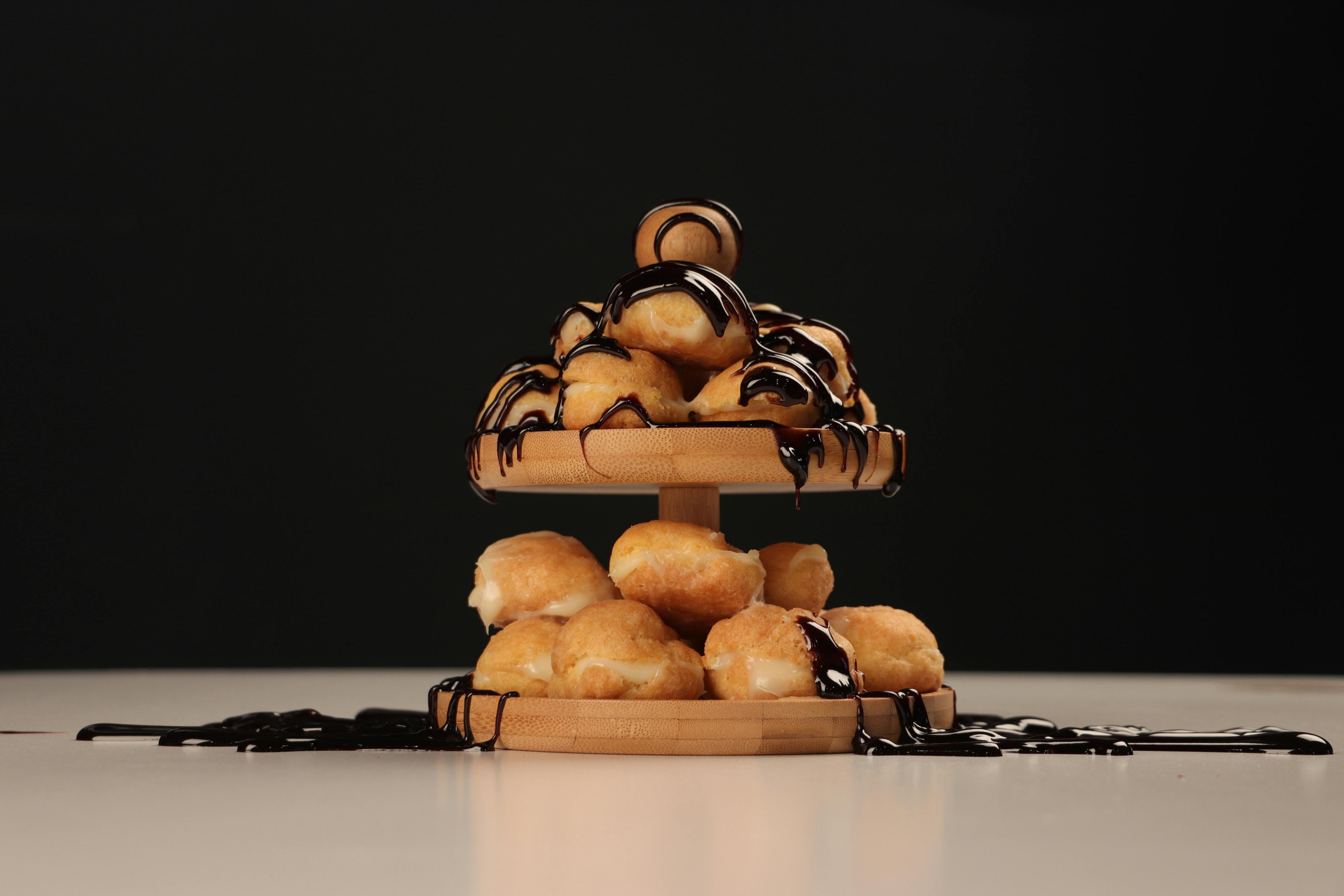 Handcrafted Mini Chocolate Hazelnut Filled Bomboloni (Italian Donut Pastries)